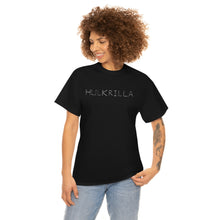 Load image into Gallery viewer, Horizontal Hulkrilla's words Black Unisex Heavy Cotton Tee (