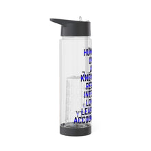 Load image into Gallery viewer, Infuser Water Bottle Black and Blue