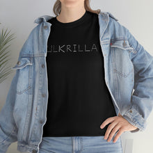 Load image into Gallery viewer, Horizontal Hulkrilla's words Black Unisex Heavy Cotton Tee (