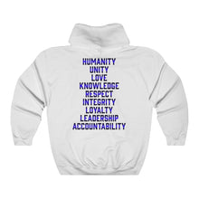 Load image into Gallery viewer, Hulkrilla's Black and Blue Unisex Heavy Blend™ Hooded Sweatshirt