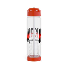 Load image into Gallery viewer, Infuser Water Bottle Black and Red