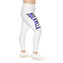 Load image into Gallery viewer, Plus Size Leggings Black and Blue