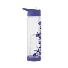 Load image into Gallery viewer, Infuser Water Bottle Black and Blue