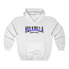 Load image into Gallery viewer, Hulkrilla's Black and Blue Unisex Heavy Blend™ Hooded Sweatshirt