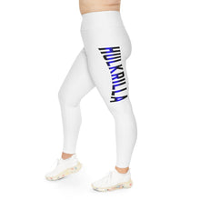 Load image into Gallery viewer, Plus Size Leggings Black and Blue