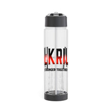 Load image into Gallery viewer, Infuser Water Bottle Black and Red