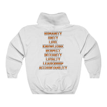 Load image into Gallery viewer, Hulkrilla's Orange Red and Black Unisex Heavy Blend™ Hooded Sweatshirt