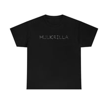 Load image into Gallery viewer, Horizontal Hulkrilla's words Black Unisex Heavy Cotton Tee (
