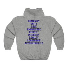 Load image into Gallery viewer, Hulkrilla's Black and Blue Unisex Heavy Blend™ Hooded Sweatshirt