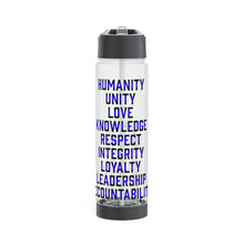 Load image into Gallery viewer, Infuser Water Bottle Black and Blue