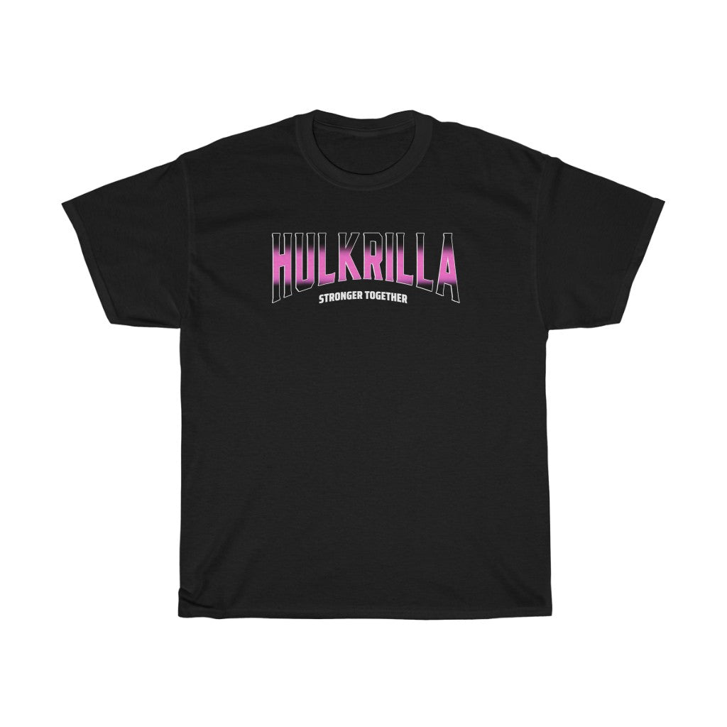 Hulkrilla's Pink and  Black Unisex Heavy Cotton Tee