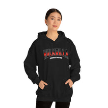 Load image into Gallery viewer, Hulkrilla&#39;s Red and Black Unisex Heavy Blend™ Hooded Sweatshirt
