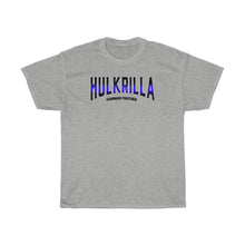 Load image into Gallery viewer, Hulkrilla&#39;s Blue and Black Unisex Heavy Cotton Tee

