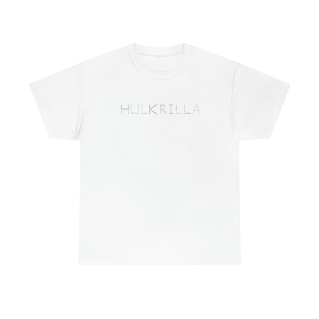 Horizontal Hulkrilla's words  Black Unisex Heavy Cotton Tee (