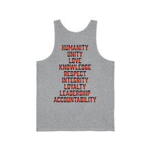 Load image into Gallery viewer, Red and Black Unisex Jersey Tank
