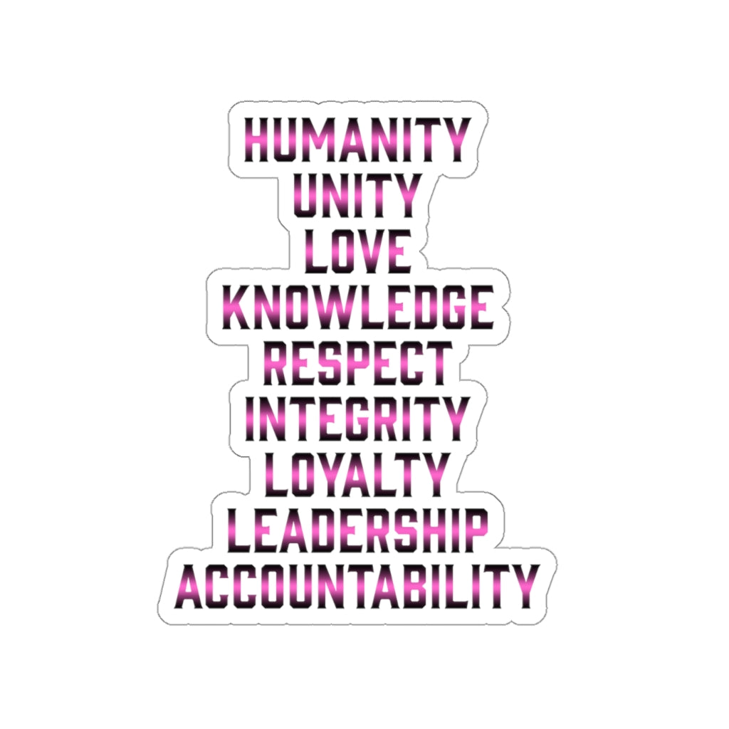 Pink and Black Die-Cut Stickers