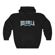 Load image into Gallery viewer, Hulkrilla&#39;s Baby Blue and White Unisex Heavy Blend™ Hooded Sweatshirt

