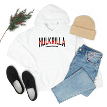 Load image into Gallery viewer, Hulkrilla&#39;s Red and Black Unisex Heavy Blend™ Hooded Sweatshirt
