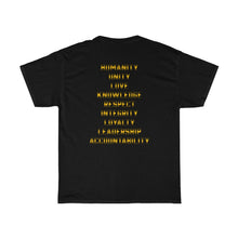 Load image into Gallery viewer, Hulkrilla&#39;s Gold and Black Unisex Heavy Cotton Tee
