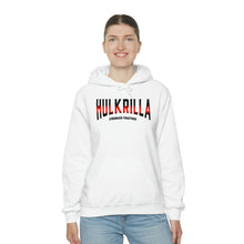 Load image into Gallery viewer, Hulkrilla&#39;s Red and Black Unisex Heavy Blend™ Hooded Sweatshirt
