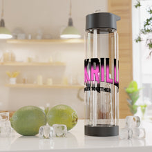 Load image into Gallery viewer, Infuser Water Bottle Pink and Black
