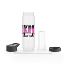 Load image into Gallery viewer, Infuser Water Bottle Pink and Black
