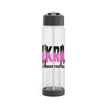 Load image into Gallery viewer, Infuser Water Bottle Pink and Black
