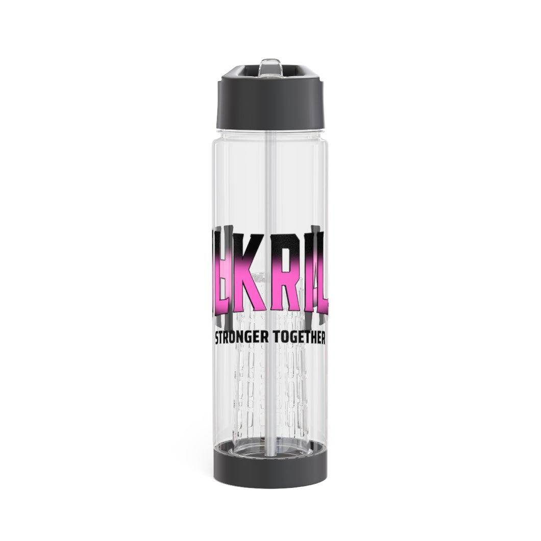 Infuser Water Bottle Pink and Black