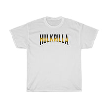 Load image into Gallery viewer, Hulkrilla&#39;s Gold and Black Unisex Heavy Cotton Tee
