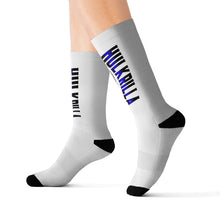 Load image into Gallery viewer, HULKRILLA Black &amp; Blue Socks
