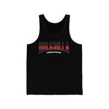 Load image into Gallery viewer, Red and Black Unisex Jersey Tank
