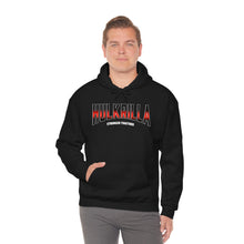 Load image into Gallery viewer, Hulkrilla&#39;s Red and Black Unisex Heavy Blend™ Hooded Sweatshirt
