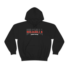 Load image into Gallery viewer, Hulkrilla&#39;s Red and Black Unisex Heavy Blend™ Hooded Sweatshirt
