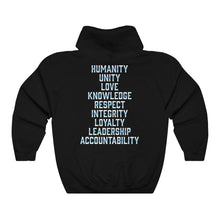 Load image into Gallery viewer, Hulkrilla&#39;s Baby Blue and White Unisex Heavy Blend™ Hooded Sweatshirt
