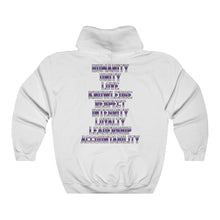 Load image into Gallery viewer, Hulkrilla&#39;s Purple and Black Unisex Heavy Blend™ Hooded Sweatshirt
